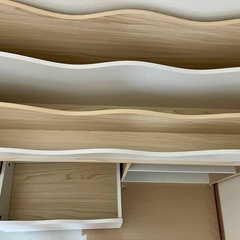本棚 おもちゃ収納 木目 白の画像