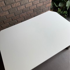 折りたたみデスク　白　ローテーブルの画像