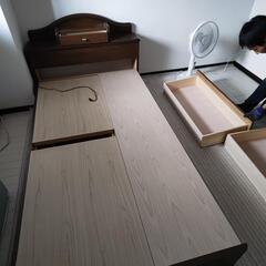 フランスベッド 収納付きシングルベットの画像