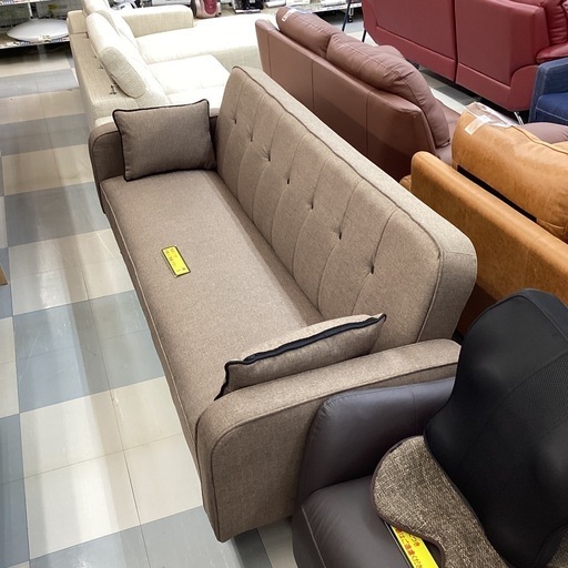 ⭐️春日市⭐️ソファベッド⭐️茶色⭐️3人掛け⭐️ソファ⭐️未使用品⭐️ 定価58,000円⭐️No1786