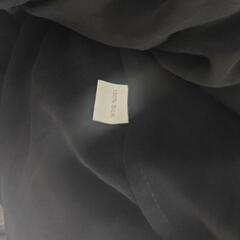 黒いノースリーブシルク silkワンピース レース装飾の画像