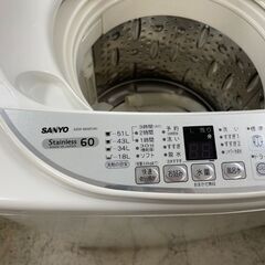 洗濯機　No.4147　サンヨー　2006年製　6kg　ASW-60AP　【リサイクルショップどりーむ荒田店】の画像