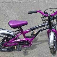 16インチ 🚲 中古 ジュニア 自転車 4,980円 補助輪 新規防犯登録料コミ 839の画像
