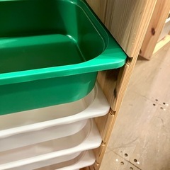 【武蔵小山店】 A　無印良品 無印 MUJI トロファスト IKEA TROFAST イケア 収納ラック おもちゃ収納 キッズ収納 プラスチックボックス 木製ラック 引き出し収納 ナチュラル家具 子供部屋 教材収納 スタッキング収納 小物収納 ラック収納  trofast ラック 子供 子どもの画像