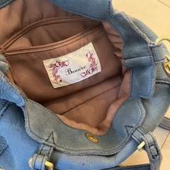 ビュレBeau'reショルダーバッグくすみブルーの画像