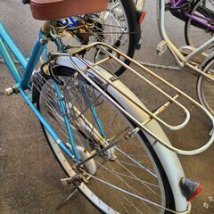 J1116【リユースのサカイ柏店】　シティサイクル　ブルー　ダイナモライト　26インチ　★店頭にて試乗可★ 簡易クリーニング済　　 中古自転車 　流山市  松戸市 我孫子市 鎌ヶ谷市 船橋市 守谷市 取手市の画像
