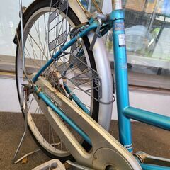 J1116【リユースのサカイ柏店】　シティサイクル　ブルー　ダイナモライト　26インチ　★店頭にて試乗可★ 簡易クリーニング済　　 中古自転車 　流山市  松戸市 我孫子市 鎌ヶ谷市 船橋市 守谷市 取手市の画像