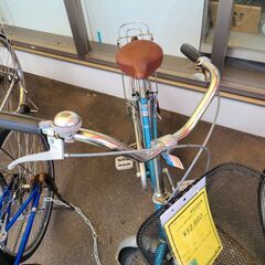 J1116【リユースのサカイ柏店】　シティサイクル　ブルー　ダイナモライト　26インチ　★店頭にて試乗可★ 簡易クリーニング済　　 中古自転車 　流山市  松戸市 我孫子市 鎌ヶ谷市 船橋市 守谷市 取手市の画像