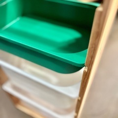 【武蔵小山店】B　無印良品 無印 MUJI トロファスト IKEA TROFAST イケア 収納ラック おもちゃ収納 キッズ収納 プラスチックボックス 木製ラック 引き出し収納 ナチュラル家具 子供部屋 教材収納 スタッキング収納 小物収納 ラック収納 trofast ラック 子供 子どもの画像