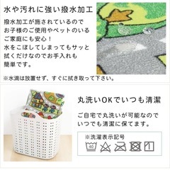 キッズラグ　ロードマップ　撥水加工の画像