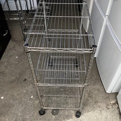 I2507-529 3段メタルラック キャスター付き 中古の画像