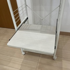 レンジラック　シェルフ　ホワイト　キッチン
の画像