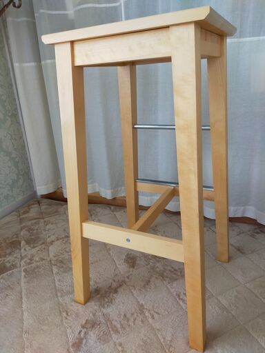 【美品】2脚 IKEA NILSOLLE カウンターチェア バーチ 74 cm NILSOLLE ニルソッレ バースツール, バーチ - IKEA