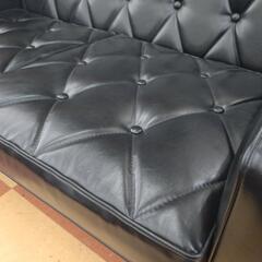 ★限定SALE20%OFF★《尼崎市/リサイクルショップドリーム次屋店》カリモク60 ロビーチェア 2シーター ブラック 中古品 ☆尼崎市若王寺☆の画像