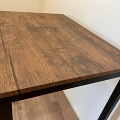 木目天板テーブル　美品の画像