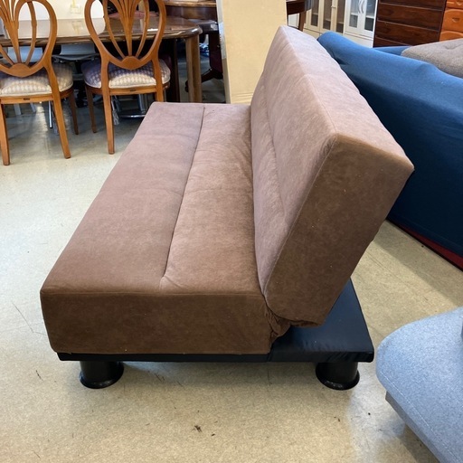 T2507-259 ソファーベッド ブラウン ファブリックタイプ② キズ汚れ有り