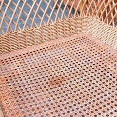 【武蔵小山店】 ゆりかご 車輪付き　藤　ラタン　揺籠　揺かご　クーファン　クーハン　アンティーク　ミニベッド　ベビーベッド の画像