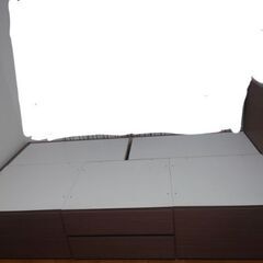 ニトリ　シングルフラットヘッドボードチェストベッドフレーム(N-ジオF MBR 40M-T)の画像
