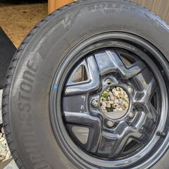 ジムニーjb64 jb23純正スチールホイール スタッドレス付きの画像