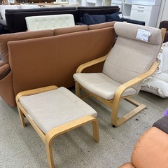 リユースのサカイ東金店　IKEA ポエング（オットマン付き）　TJ13394の画像