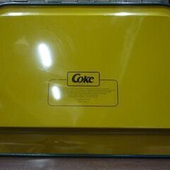 Coca-Cola ブリキ 長方形トレイ 幅38cm グリーン アメリカン雑貨 コカ・コーラ トレイ インテリア雑貨 プレート 飲食店 ガレージ 札幌市東区 新道東店の画像