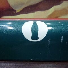 Coca-Cola ブリキ 長方形トレイ 幅38cm グリーン アメリカン雑貨 コカ・コーラ トレイ インテリア雑貨 プレート 飲食店 ガレージ 札幌市東区 新道東店の画像