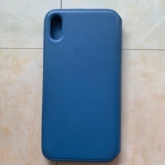【譲渡済】iPhone Xs Max レザーフォリオケース (コバルトブルー) - 純正品の画像