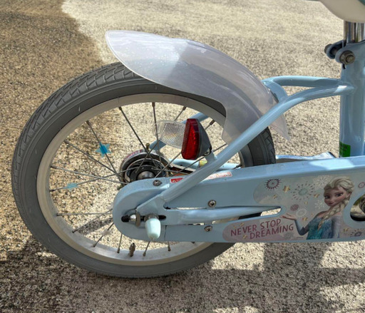 アナと雪の女王子供用自転車エルサキッズバイク16インチ室内保管