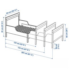 IKEA 伸縮式ベッドSUNDVIK スンドヴィークの画像