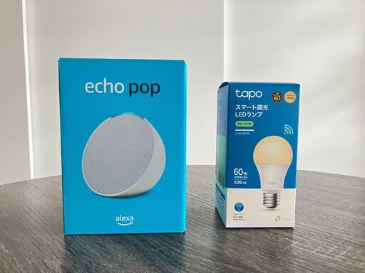 【新品未使用】Echo Pop & Tapo スマート電球 セット Amazon Echo Pop 白 スマートスピーカー + スマート電球セット