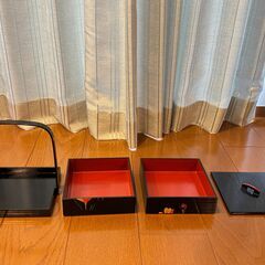 手提げ付の二段重箱【終了しました】の画像