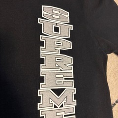 美品 Supreme シュプリーム Chrome Logo Tee 黒ビッグロゴの画像