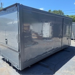 No.932 アルミバン 2t車ロング アルミ 箱 バイク 倉庫 トラック コンテナ 米 保管庫 物置 DIYの画像