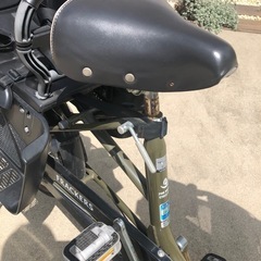 チャイルドシート付き自転車の画像