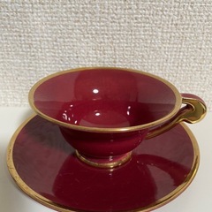 コーヒーカップ　ガラス皿　陶器の箸置きセットの画像