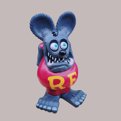 🉐🌈希少ラットフィンク フィギュア 約60cm　ビッグ貯金箱🌈RAT FINK グレーの画像