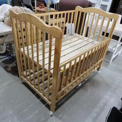 大和屋 ベビーベッド スライド開閉式 下段収納 アネシス 美品【モノ市場東海店】141の画像