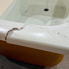 中古風呂浴槽　追い焚き横穴なし、中栓なしの画像