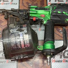 【中古】ハイコーキ HiKOKI 日立工機 高圧ロール釘打機 ゴーグル・ケース付き【ハンズクラフト佐賀】の画像