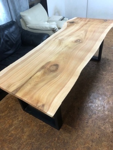 新品 特大 無垢 一枚板ダイニングテーブル