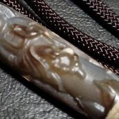 天然石🔹１点物🔹観音菩薩 彫刻🔹天珠ネックレス🔹四眼天珠  L-1の画像