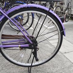 紫 自転車の画像