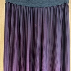 プリーツロングパンツ　ピンク　グラデーション　ポリエステル　フリーの画像