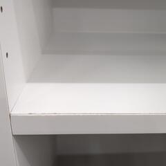 食器棚　スリムタイプ　ホワイト　ゴミ箱収納付き　キッチン収納の画像