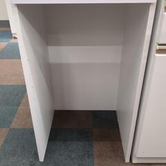 食器棚　スリムタイプ　ホワイト　ゴミ箱収納付き　キッチン収納の画像