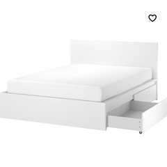 IKEAベットフレーム140cm 引き出し2つ付きの画像