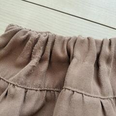 スカートリボン付きブラウンスカート 130cmの画像