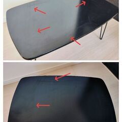 黒色 ソファテーブル ローテーブルの画像