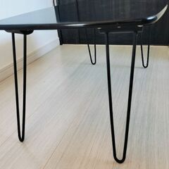 黒色 ソファテーブル ローテーブルの画像