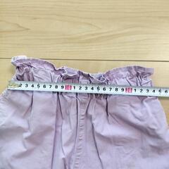薄紫色 ハーフパンツ 120センチの画像